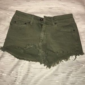 Pac Sun High Rise Jean Shorts